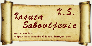Košuta Sabovljević vizit kartica
